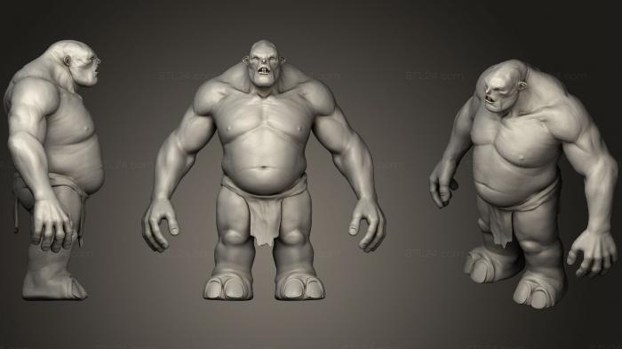 Figurines heroes, monsters and demons (Troll, STKM_1348) 3D models for cnc